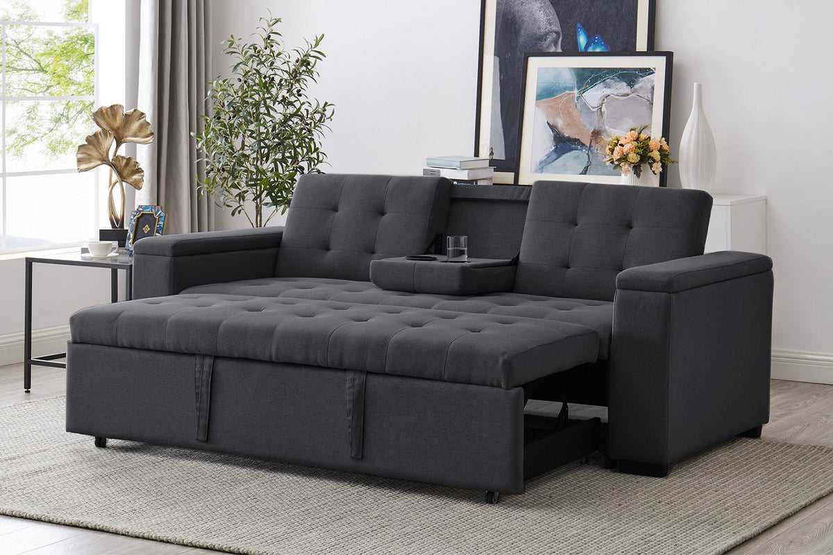 Canapé Noho convertible 4 places design Gris foncé