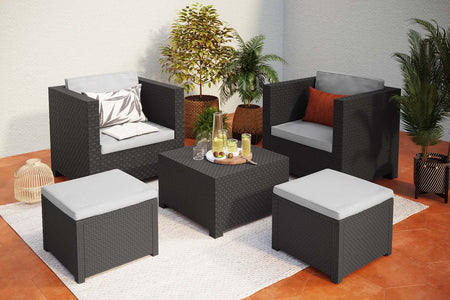 Salon de jardin en plastique recyclé 4 personnes Ankara