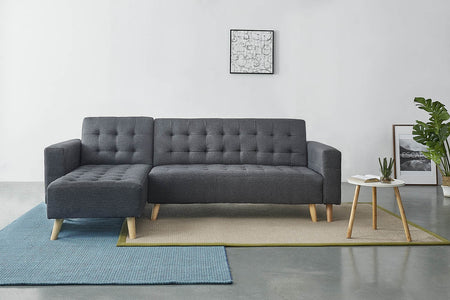 Canapé angle scandinave Sherbrooke gris foncé