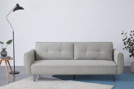 Canapé design convertible 3 places gris clair Soho