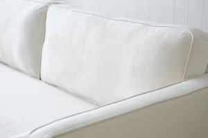 Canapé 3 places design en velours beige zoom 2