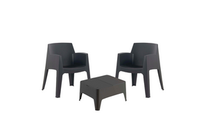 Lot table Alaska + deux fauteuils Master - Concept-Usine