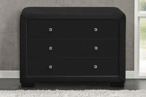 Lucay noir - Commode de chambre design 3 tiroirs