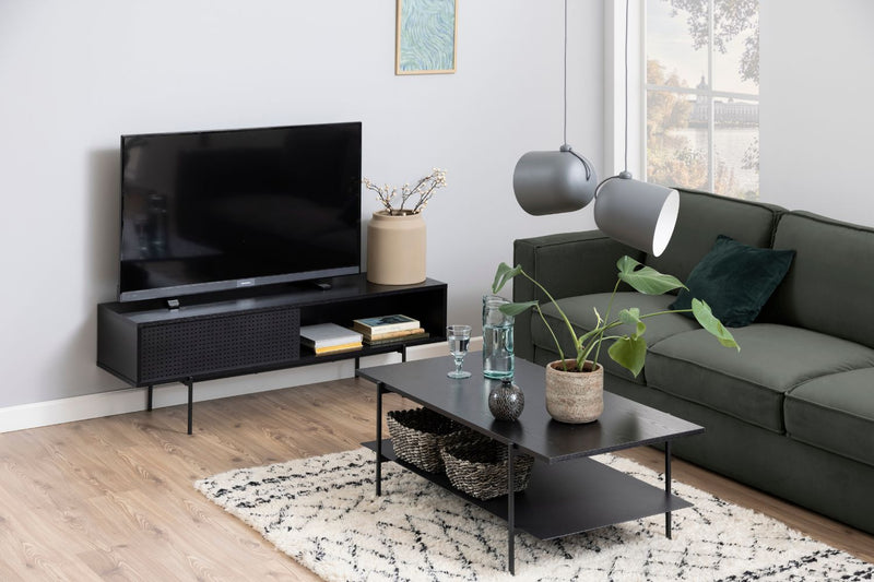 Meuble TV design noir Jupiter