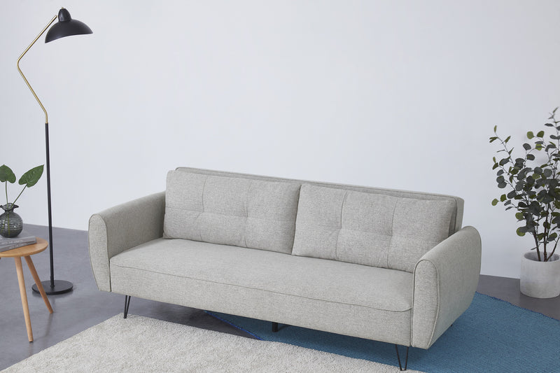 Soho Canapé design convertible 3 places gris clair 
