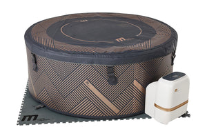 Spa gonflable rond 6 places gris PALMA fond blanc