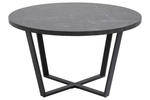 Table basse ronde noire effet marbre harlem fond blanc 1