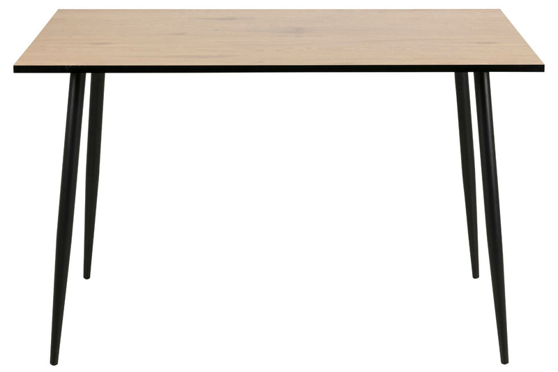 Table repas design industrielle Mira fond blanc 1