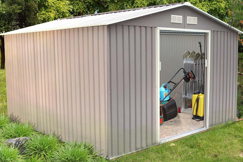 abri de jardin en acier gris 10 m² Sancy