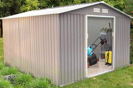 abri de jardin en acier gris 10 m² Sancy