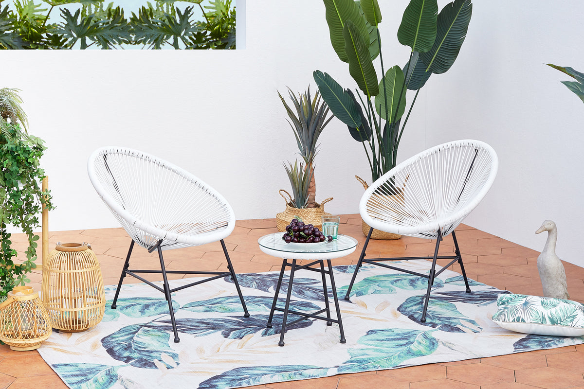 Salon de balcon design blanc