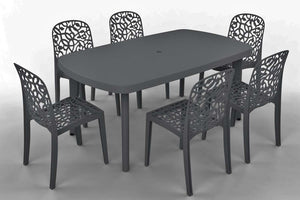 atlantic table et lot de 6 chaises concept usine