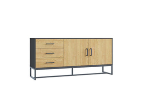 Buffet cuisine industriel bois et métal 60 cm - DETROIT