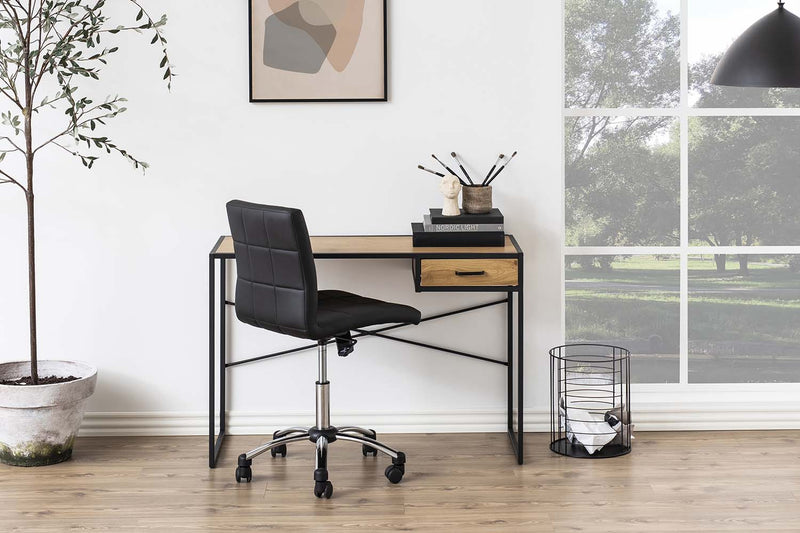 bureau Factory industriel bois et métal + 1 tiroir 