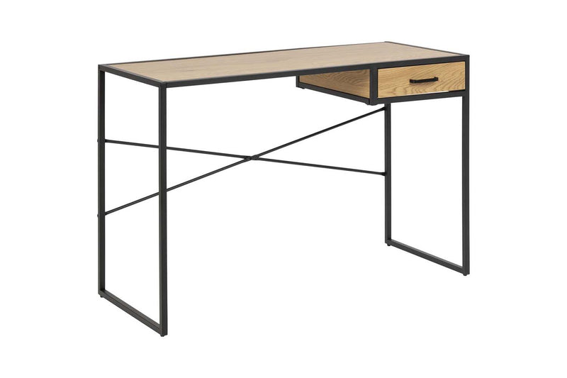 bureau industriel bois et métal + 1 tiroir Factory