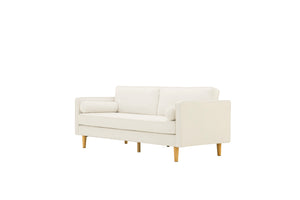 Canapé 3 places design en velours beige 