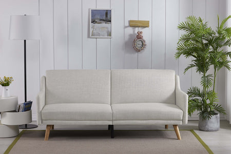 Canapé convertible scandinave gris clair 3 places