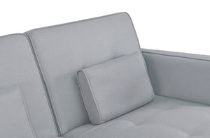 Canapé d'angle réversible et convertible gris zoom 1