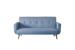 Canapé de style scandinave convertible de 3 places Bleu clair