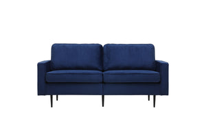 Canapé design en velours bleu foncé 2 personnes
