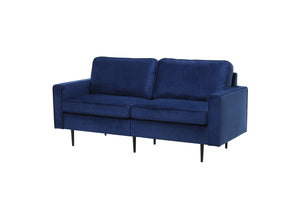 Canapé design velours bleu foncé 