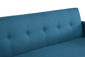 canapé scandinave 3 places convertible bleu canard zoom 1