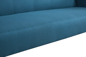 canapé scandinave 3 places convertible bleu canard zoom 2