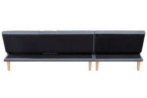 Canapé scandinave convertible et modulable gris 5 places Stockholm dos