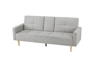canapé convertible en tissus gris clair 3 places
