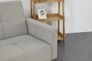 canapé convertible en tissus gris zoom 1