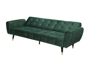 canapé convertible en velours Vert inclinaison