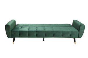 canapé convertible en velours Vert lit