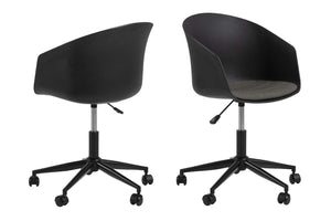 chaise de bureau design avec roues Seater Noir