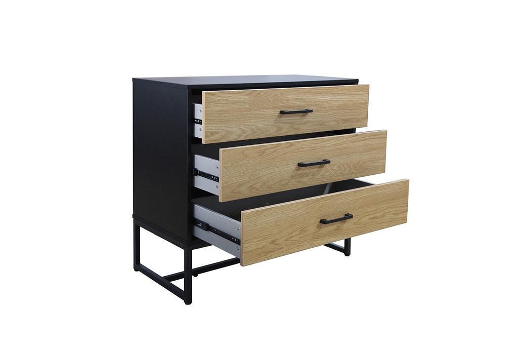 Commode industrielle DETROIT et ses 3 tiroirs – Concept Usine