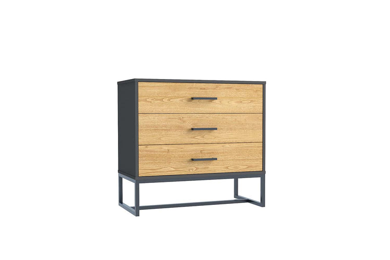 commode industrielle bois et métal