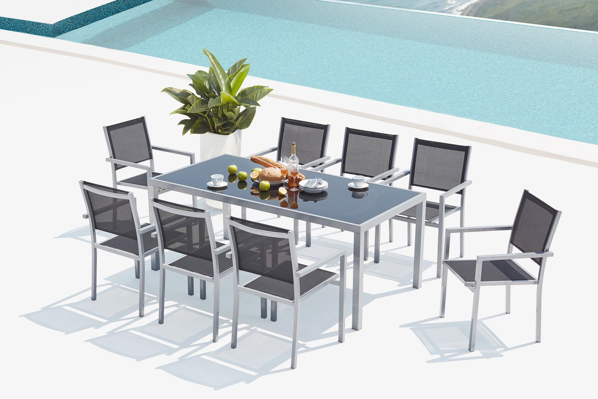 salon de jardin en aluminium de 8 places Salerne