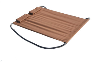 convertible de jardin et transat bascule pour 2 personnes sur fond Blanc Chocolat