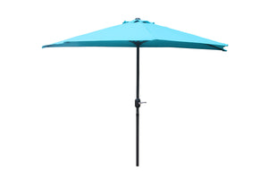 Demi parasol de balcon bleu turquoise