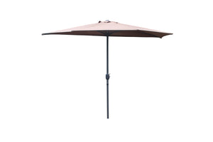 Demi parasol de balcon chocolat