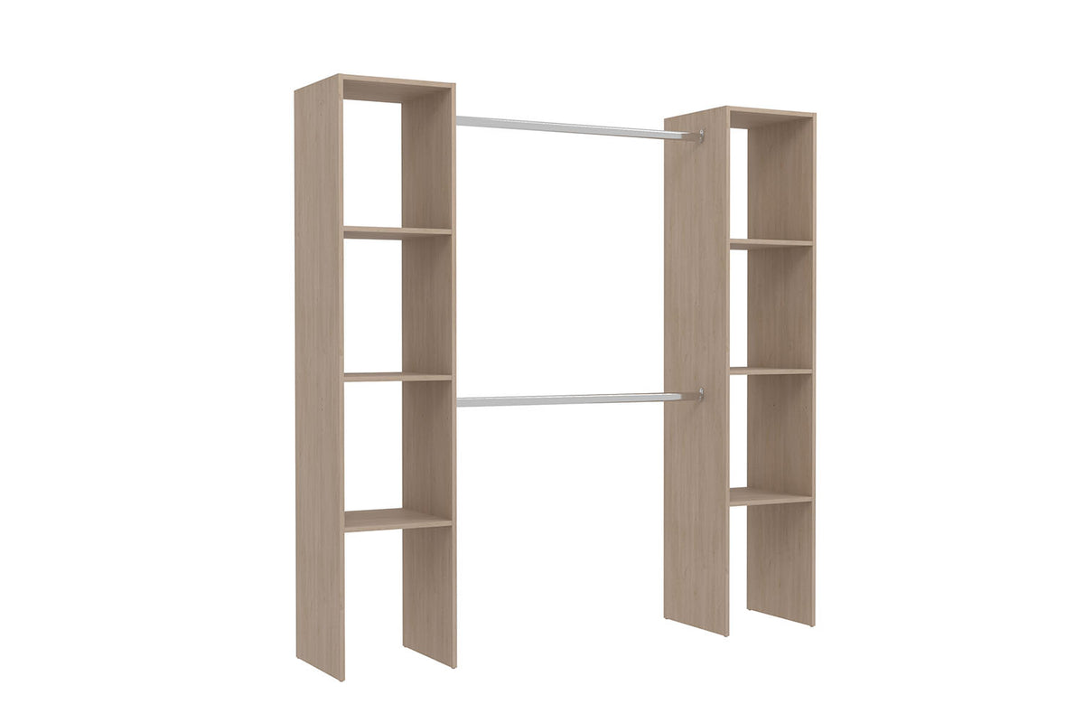 dressing Bois 6 étagères + 2 placards fonctionnels Elysée