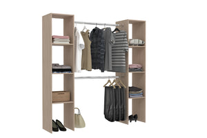 dressing Bois 6 étagères + 2 placards fonctionnels