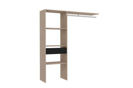 dressing Bois 3 étagères + 1 tiroir + 1 placard Elysée