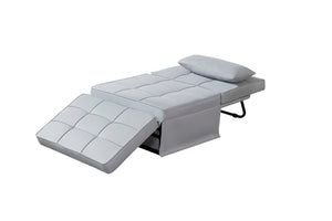 fauteuil pouf ottoman gris 3 en 1 ota couché