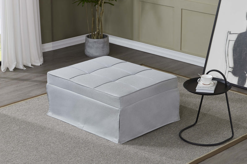 fauteuil pouf ottoman gris 3 en 1 ota dans decor concept usine pouf