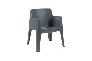 fauteuil de jardin gris en plastique recyclé Master