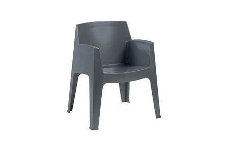 fauteuil de jardin gris en plastique recyclé Master