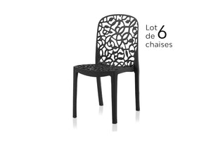 lot de 6 chaises flora