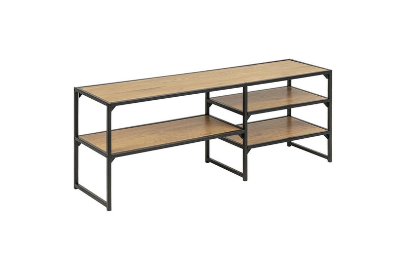 Mueble de TV Factory industriel Noir et bois 