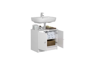 meuble sous vasque blanc en bois
