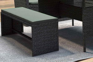 meubles de jardin angle et banquette Gris foncé et gris Moorea